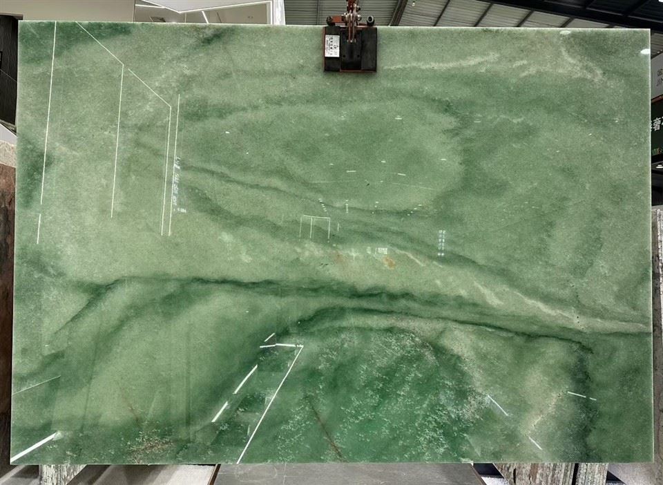 imperial green quartzite slab